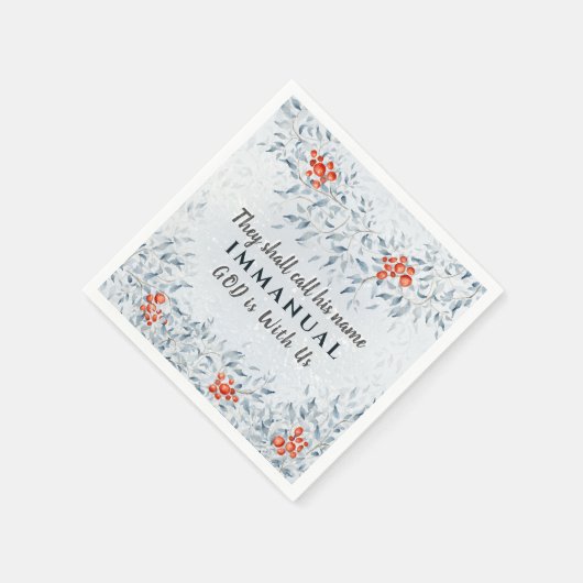 Serviette En Papier Ils appelleront Son nom Emmanuel, Noël (Coin)