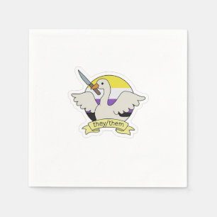 Serviette En Papier Ils Goose Non binaire LGBT Pride Mois