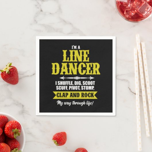 Serviette En Papier Im A Line Dancer Ligne Danser Ligne Danser Cadeau (En situation)