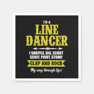 Serviette En Papier Im A Line Dancer Ligne Danser Ligne Danser Cadeau