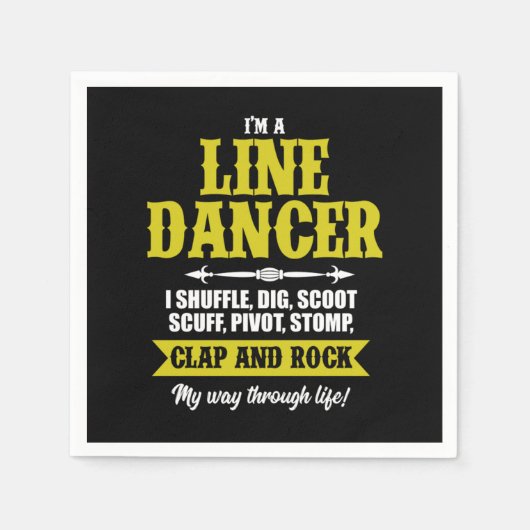 Serviette En Papier Im A Line Dancer Ligne Danser Ligne Danser Cadeau (Devant)