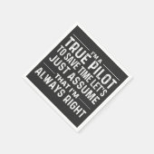Serviette En Papier I'm a Pilot - To save time let's just assume that (Coin)