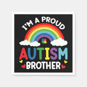 Serviette En Papier I'm A Proud Autism Brother Autism Awareness Month