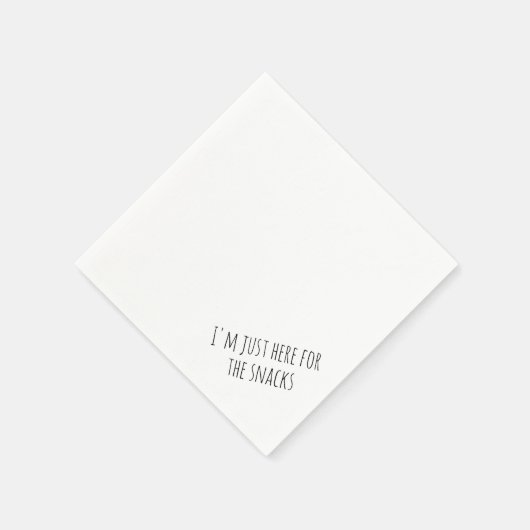Serviette En Papier 'I'm Just Here For The Snacks' Playful Funny (Coin)