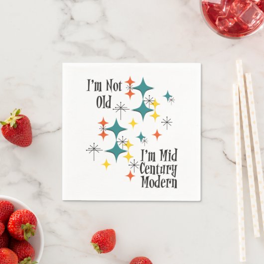 Serviette En Papier I'm Not Old I'm Mid Century Modern Funny Stars (En situation)