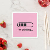 Serviette En Papier I'm Thinking... Loading Progress Bar Pink Minimali (En situation)