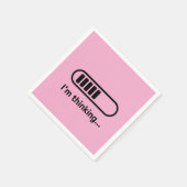 Serviette En Papier I'm Thinking... Loading Progress Bar Pink Minimali (Coin)