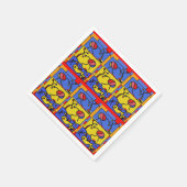 Serviette En Papier Image avec art moderne poisson (Coin)