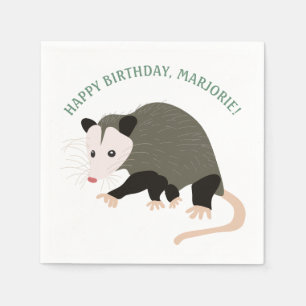 Serviette En Papier Image Cute Possum personnalisée