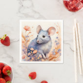 Serviette En Papier Image de l'aquarelle de la souris (En situation)