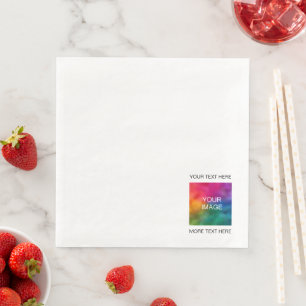 Serviette En Papier Image personnalisée photo ou logo Ajouter un modèl