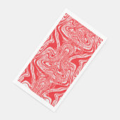 Serviette En Papier image rouge et blanche d'un motif sur un dos blanc (Coin)