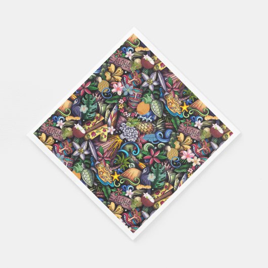 Serviette En Papier Images emblématiques de papier Hawaii Napkin (Coin)