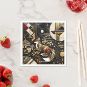 Serviette En Papier Imaginaire Abstrait Fox Art (En situation)