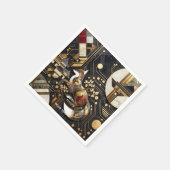 Serviette En Papier Imaginaire Abstrait Fox Art (Coin)