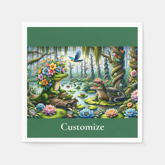 Serviette En Papier Imaginaire alligator marécage Thunder_Cove (Devant)