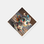 Serviette En Papier Imaginaire Bébé mignon Dragon Verre (Coin)