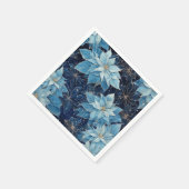 Serviette En Papier Imaginaire bleu Poinsettia (Coin)