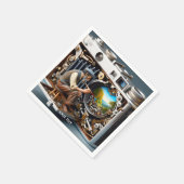 Serviette En Papier Imaginaire Caméra jolie peinture paysage (Coin)