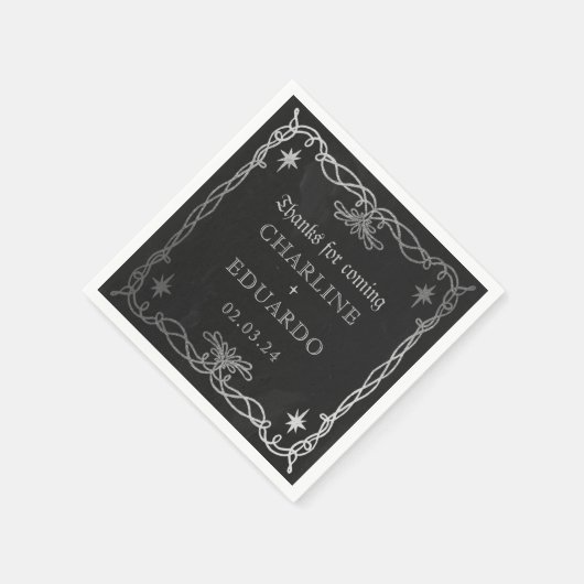 Serviette En Papier Imaginaire céleste gothique Mariage Ivy (Coin)