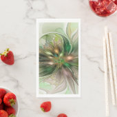 Serviette En Papier Imaginaire coloré Moderne Abstrait Fractal (En situation)