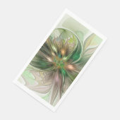 Serviette En Papier Imaginaire coloré Moderne Abstrait Fractal (Coin)