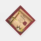 Serviette En Papier Imaginaire Couronne Épée Chevalier Médiéval Bar Mi (Coin)