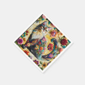 Serviette En Papier Imaginaire Cute Chat Vitrail (Coin)