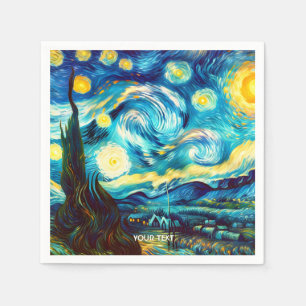 Serviette En Papier Imaginaire Cute Van Gogh inspiré