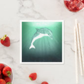 Serviette En Papier Imaginaire dauphin (En situation)
