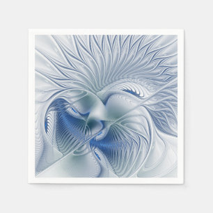 Serviette En Papier Imaginaire dynamique tons bleus Abstraits Art frac