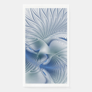 Serviette En Papier Imaginaire dynamique tons bleus Abstraits Art frac