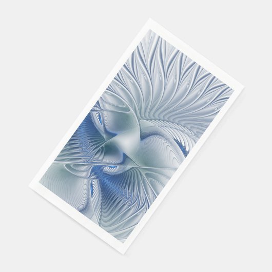 Serviette En Papier Imaginaire dynamique tons bleus Abstraits Art frac (Coin)