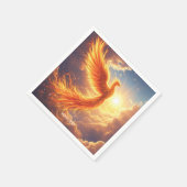 Serviette En Papier Imaginaire Flamme mignonne Phoenix augmente (Coin)