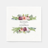 Serviette En Papier Imaginaire Floral Mariage (Devant)