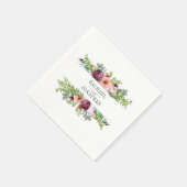 Serviette En Papier Imaginaire Floral Mariage (Coin)
