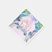 Serviette En Papier Imaginaire forestier enchanté Magique Unicorn Part (Coin)