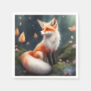 Serviette En Papier Imaginaire Fox Nature Art