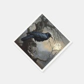 Serviette En Papier Imaginaire joli Crow Arbre foncé (Coin)