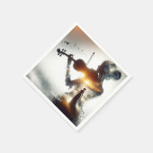 Serviette En Papier Imaginaire jolie violon fille soleil (Coin)