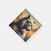 Serviette En Papier Imaginaire Loup mignon vêtu Mouton (Coin)