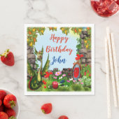 Serviette En Papier Imaginaire magique Dragon fête d'anniversaire (En situation)