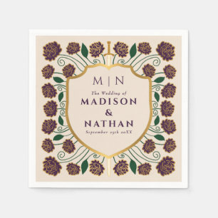 Serviette En Papier Imaginaire médiéval de l'épée et du bouclier Maria