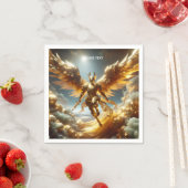 Serviette En Papier Imaginaire mignon avion guerrier ailé (En situation)