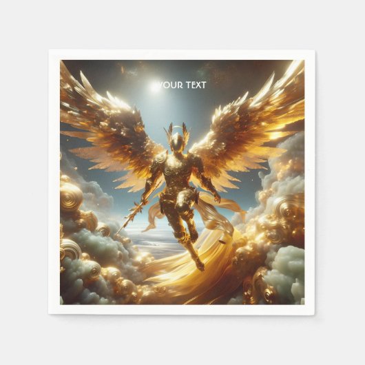 Serviette En Papier Imaginaire mignon avion guerrier ailé (Devant)