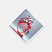 Serviette En Papier Imaginaire mignon Coeur Rouge Verre (Coin)