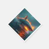 Serviette En Papier Imaginaire mignon feu requin mer (Coin)