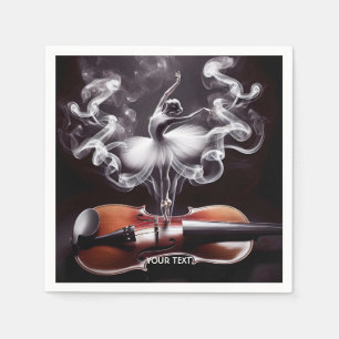 Serviette En Papier Imaginaire Mignonne Danser Ballerina Violon