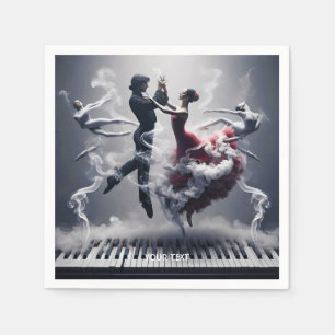 Serviette En Papier Imaginaire Mignonne danseuse Ballerina Piano