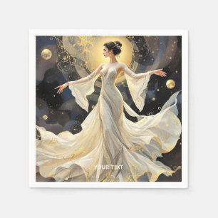 Serviette En Papier Imaginaire Mignonne Lady Espace Dansant